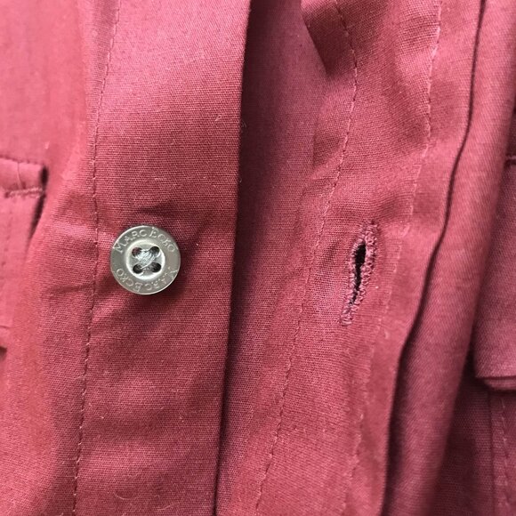 Marc Echo Cut And Sew longsleeve button down in burgundy, Medium, NWT - Picture 12 of 14